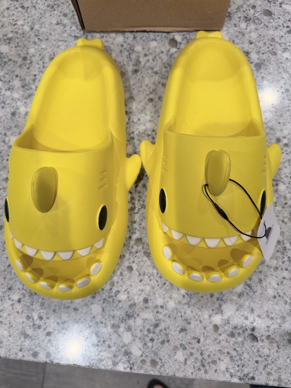 Yellow Shark Clog Shoes - Cute Slip-On Sandals